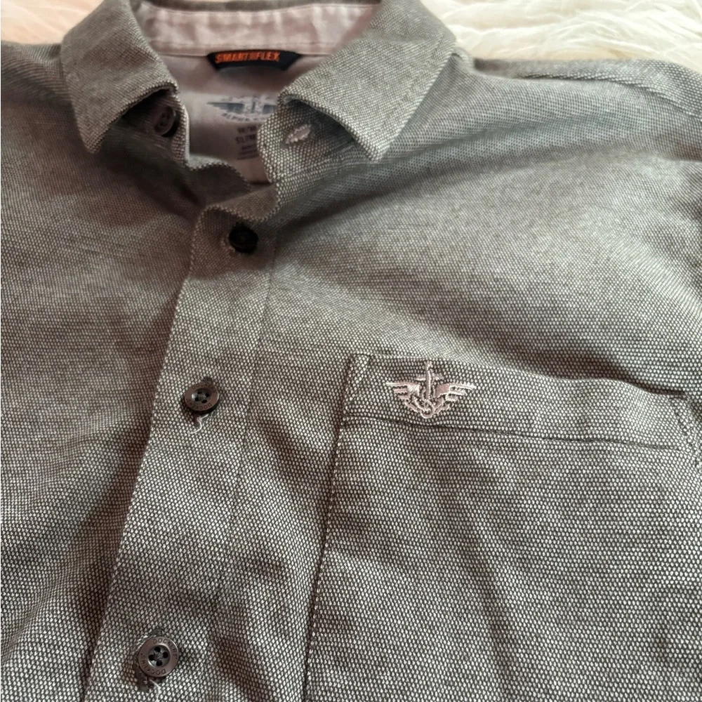 Docker Men's Alpha Ultimate Slim-Fit Smart 360 Flex Stretch Shirt Size M - Picture 3 of 8